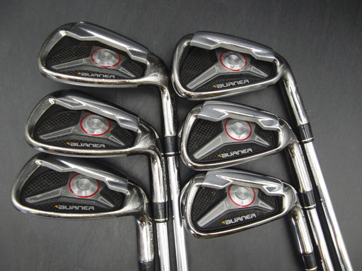 Set of 6x TaylorMade Burner 2009 5-PW Irons Stiff Steel Shafts TaylorMade Grips