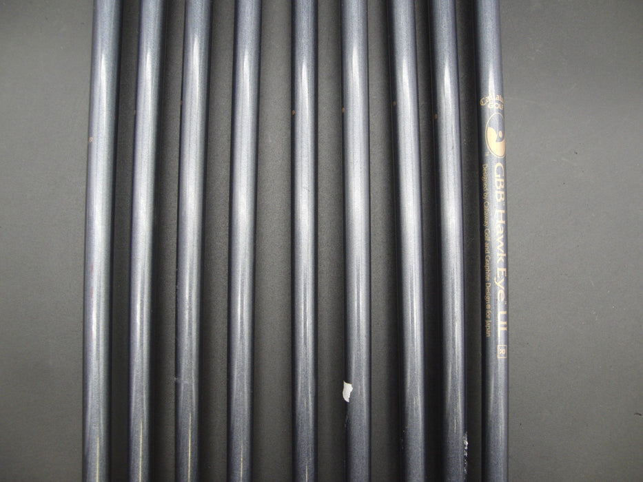 Set of 9x Callaway Hawk Eye Irons 3-SW Regular Graphite Shafts Mixed Grips*