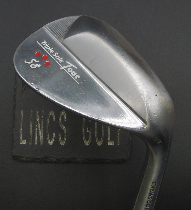 Crews Golf Triple Sole Tour 58° Lob Wedge Stiff Steel Shaft Golf Pride Grip