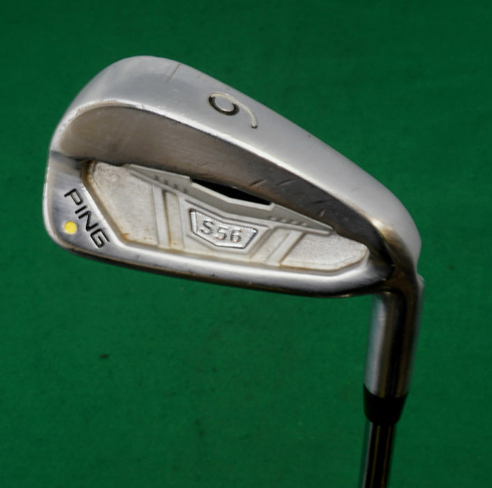 Ping S56 Yellow Dot 6 Iron Still Steel Shaft Long Hill Grip