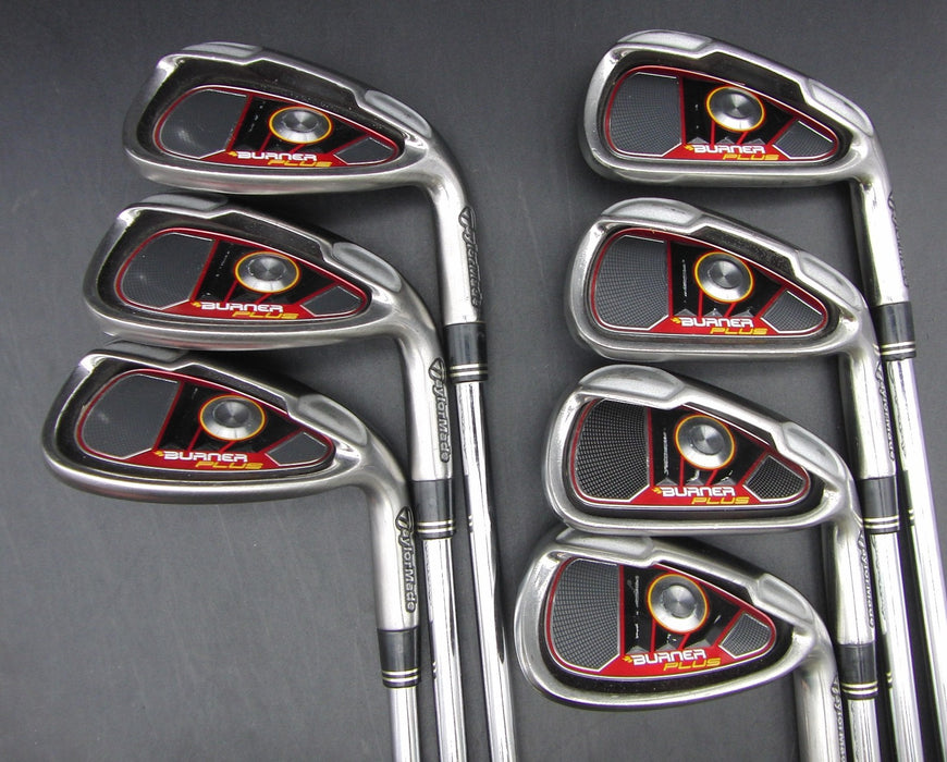 Set of 7x TaylorMade Burner Plus 5-PW + AW Irons Stiff Steel Shafts