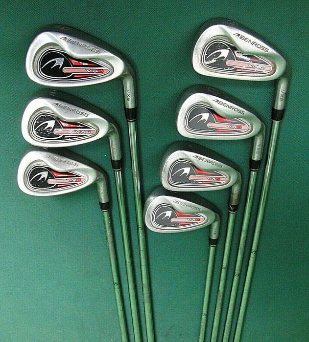 Set of 7 x Benross VX6 Irons 5-SW Extra Stiff Steel Shafts Golf Pride Grips