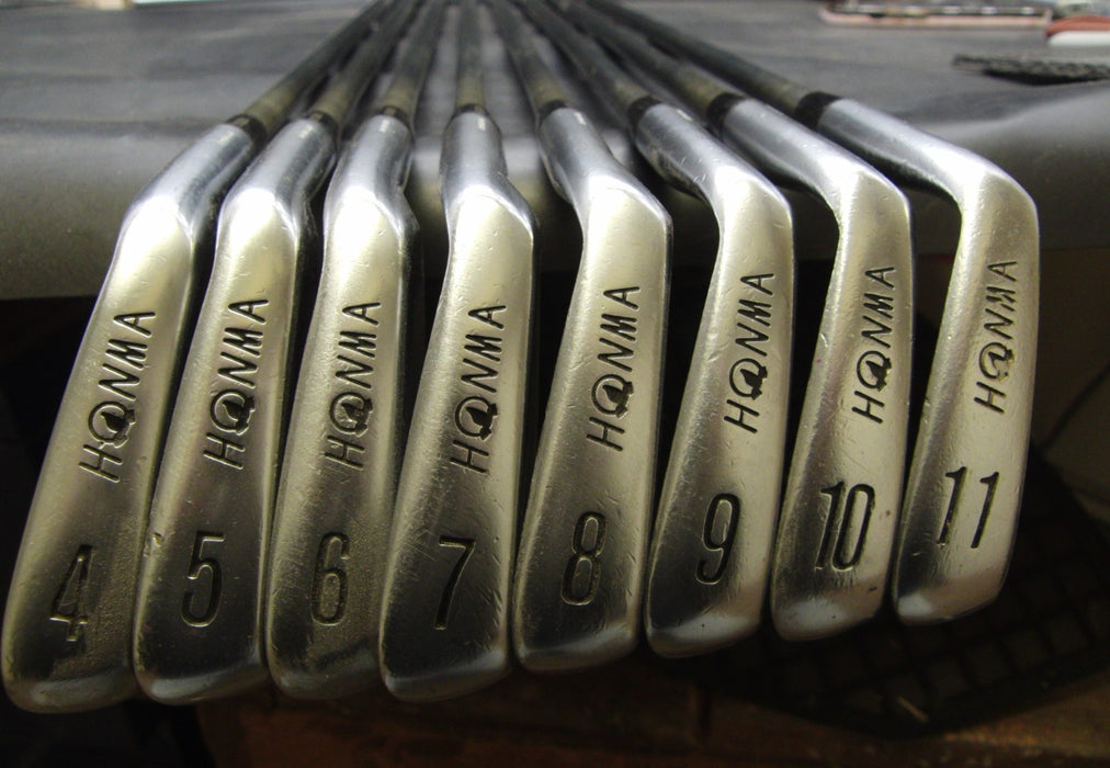 Set of 8x Honma LB-708 Irons 4-11 Regular Graphite Shafts HiroHonma Grips*
