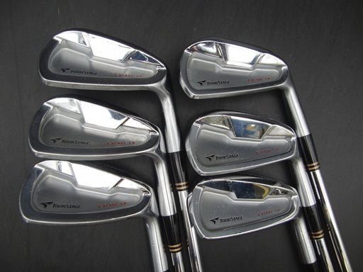 Set of 6x Bridgestone TourStage X-Blade CB 5-PW Irons Stiff Steel Shafts