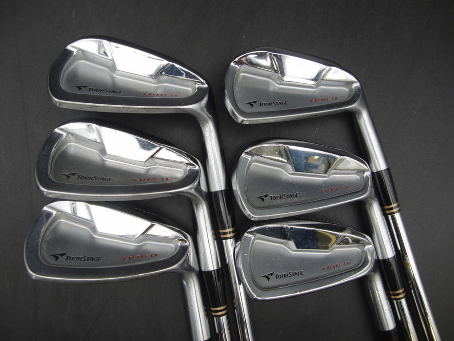 Set of 6x Bridgestone TourStage X-Blade CB 5-PW Irons Stiff Steel Shafts