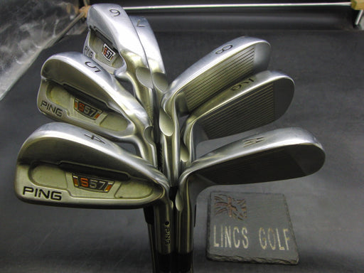 Set of 7x Ping S57 Black Dot Irons 4-PW Stiff Steel Shafts Ping Grips*