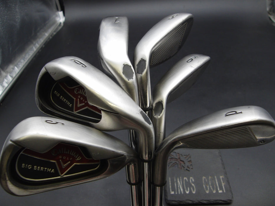 Set of 6x Callaway Big Bertha 2006 Irons 5-PW Stiff Steel Shafts Callaway Grips*