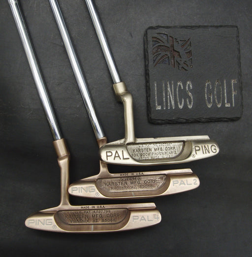 Set of 3x Ping Pal/Pal2/Pal4 Putters 88cm Length Steel Shafts PSYKO Grips*