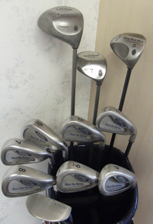 Set of Callaway Great Big Bertha Irons 4-PW +10 Callaway Driver +3+7 Wood+Putter