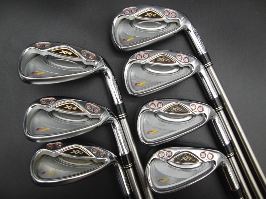 Set of 7x TaylorMade r7 XR Irons 5-SW Regular Graphite Shafts Mixed Grips*
