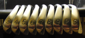 Set of 9 x Epon Irons 3-SW Regular Steel Shafts Mixed Grips