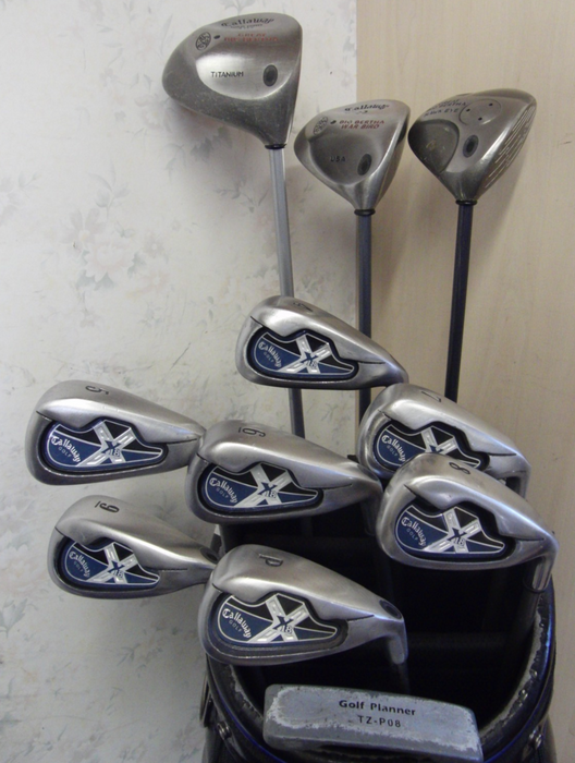 Set Of Callaway X-18 4-PW Irons + Callaway Driver + 3 + 4 Callaway Wood + Putter