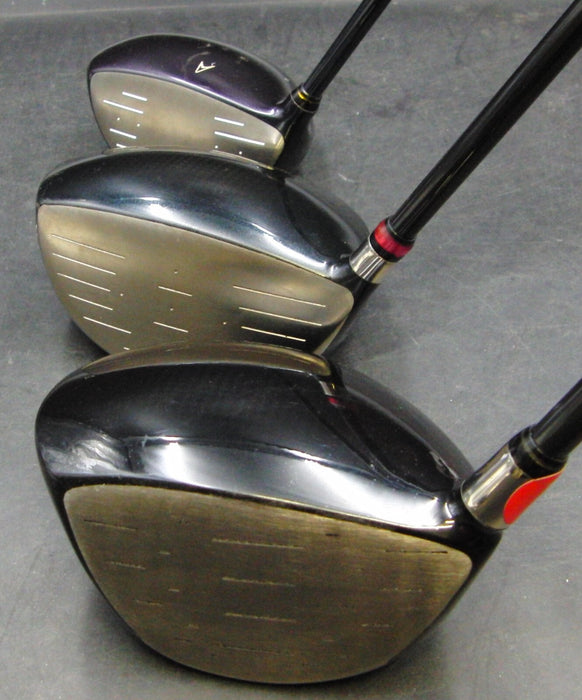 Set of 3  x Srixon XXIO, Yonex Nanov, PRGR TRX 370 Drivers Stiff Graphite Shafts