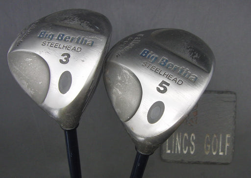 Set of 2 Ladies Callaway Big Bertha Steelhead 3 Wood + 5 Wood