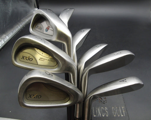 Set of 8x Dunlop XXIO Impact Power Body Irons 5-SW+AW Regular Graphite Shafts*