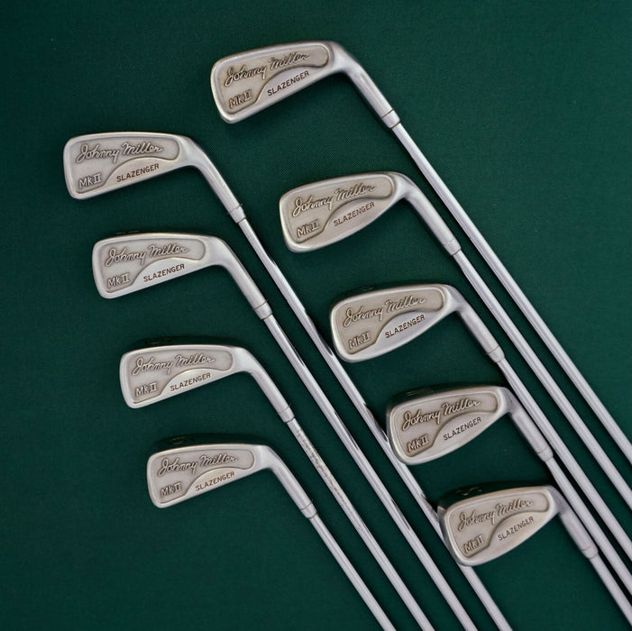 Vintage Set Of 9 x Slazenger Johnny Miller MKII Irons 3-SW Regular Steel Shafts