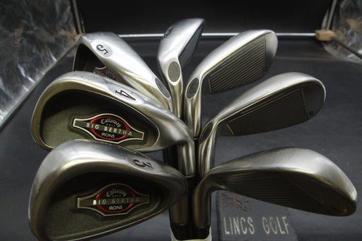 Set of 7x Callaway Big Bertha 2002 Irons 3-9 Regular Graphite Shafts with Grips*
