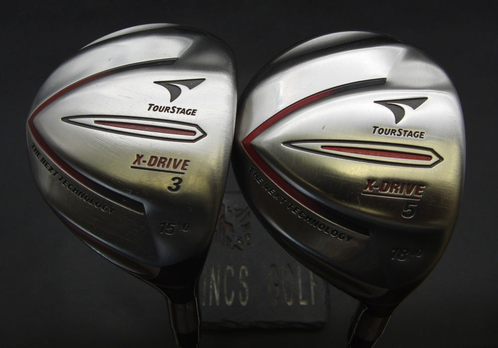 Set of 2 Bridgestone TourStage X-Drive 3&5 Woods Stiff Graphite Shafts