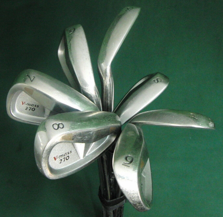 Set Of 7 x Yonex V-mass 270 Irons 5-SW Uniflex Steel Shafts Yonex Grips