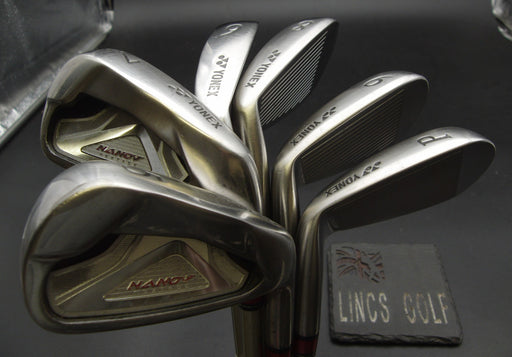Set of 6x Yonex NanoV Nextage Irons 5-PW Regular Graphite Shafts STM Grips*
