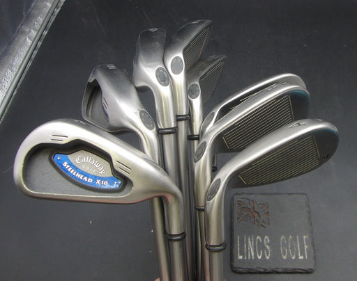 Set of 8x Callaway Steelhead X-16 4-PW + AW Irons Regular Graphite Shafts*