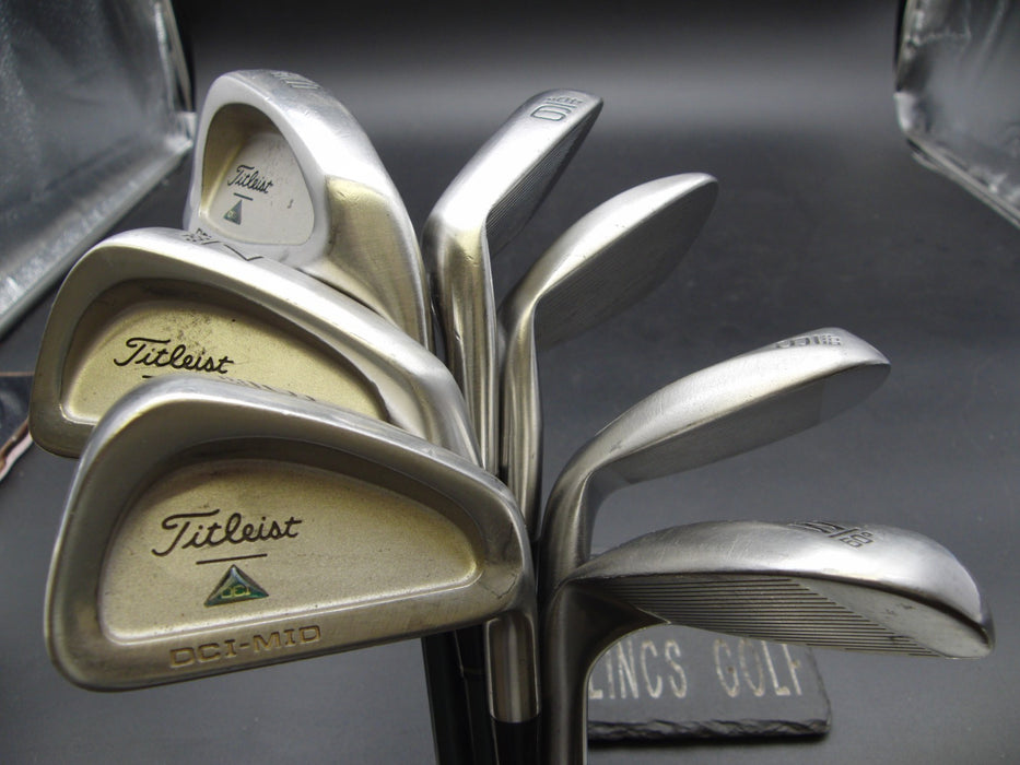 Set of 7x Titleist DCi Mid Irons 6-SW+GW Regular Graphite Shafts Royal Grips*