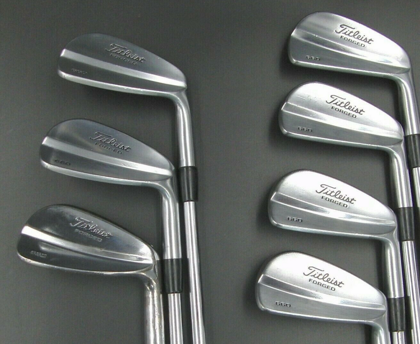Set of 7 x Titleist 660 Forged Irons 4-PW Stiff Steel Shafts Golf Pride Grips