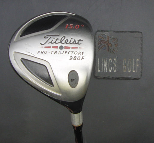 Titleist Pro Trajectory 980F 15° 3 Wood Stiff Graphite Shaft Golf Pride Grip