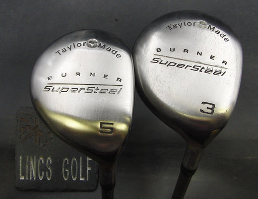 Set of 2 TaylorMade Super Steel Burner 3+5 Woods Ladies Graphite Shafts