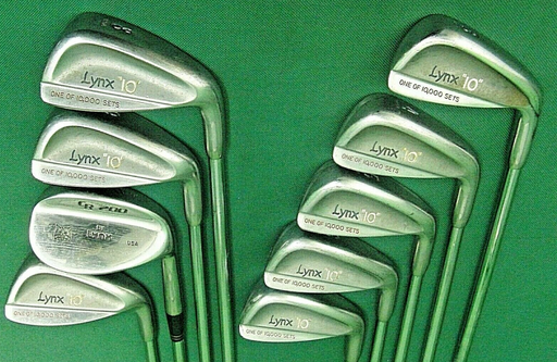 Vintage Combi Set of 9 x Lynx Limited "10" Irons 3-SW Regular Steel Shafts