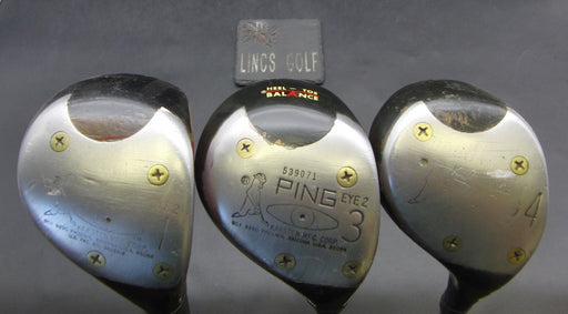 Set of 3 Ping Eye 2 Karsten Driver + 3 Wood + 4 Wood Regular Steel Shafts