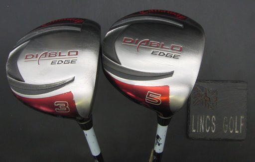 Set of 2 Callaway Diablo Edge 3 Wood + 5 Wood Stiff Graphite Shaft NO 1 Grips