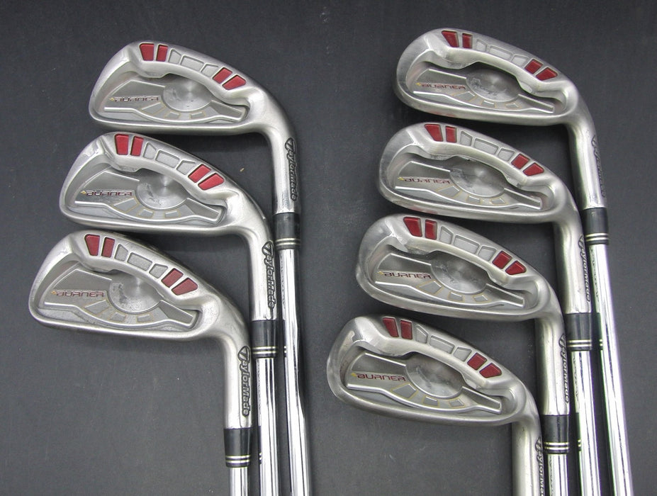 Set of 7x TaylorMade Burner Japanese Model 5-PW + AW Irons Stiff Steel Shafts