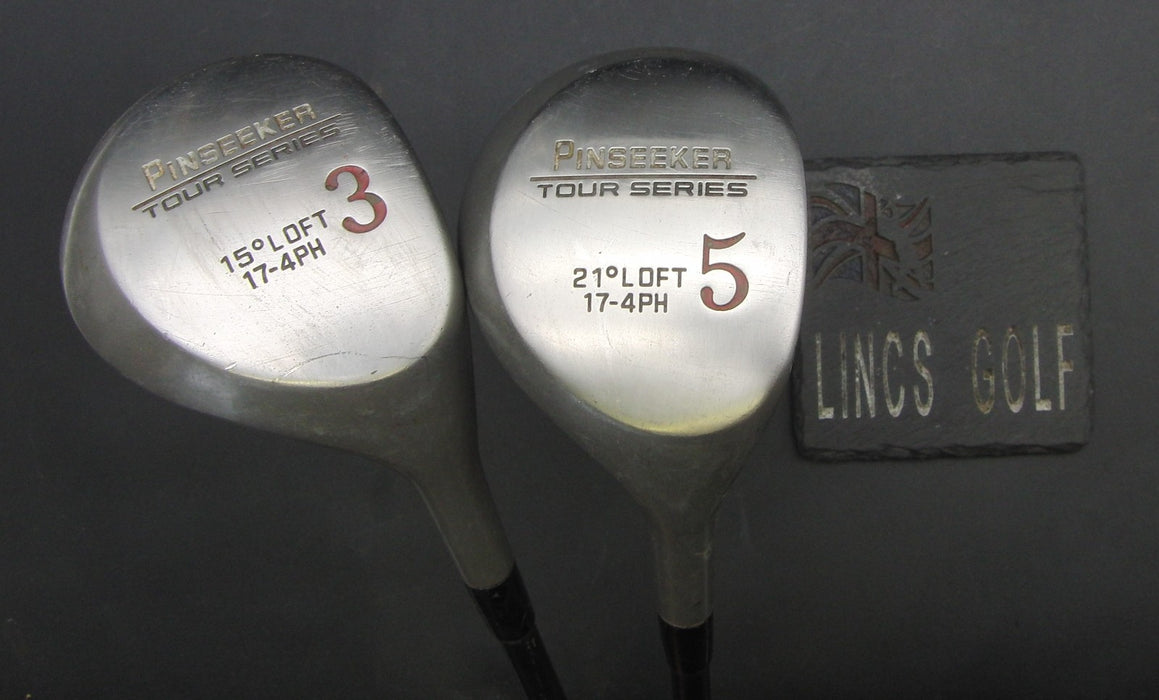 Set of 2 Pinseeker Tour Series 15° 3 Wood + 21° 5 Wood Regular Graphite Shafts