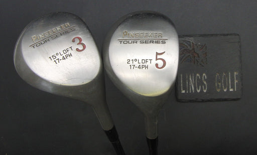Set of 2 Pinseeker Tour Series 15° 3 Wood + 21° 5 Wood Regular Graphite Shafts