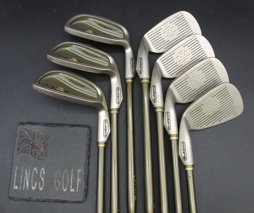 Set of 7x Cobra II Oversize 4-PW Irons Senior Graphite Shafts Cobra Grips