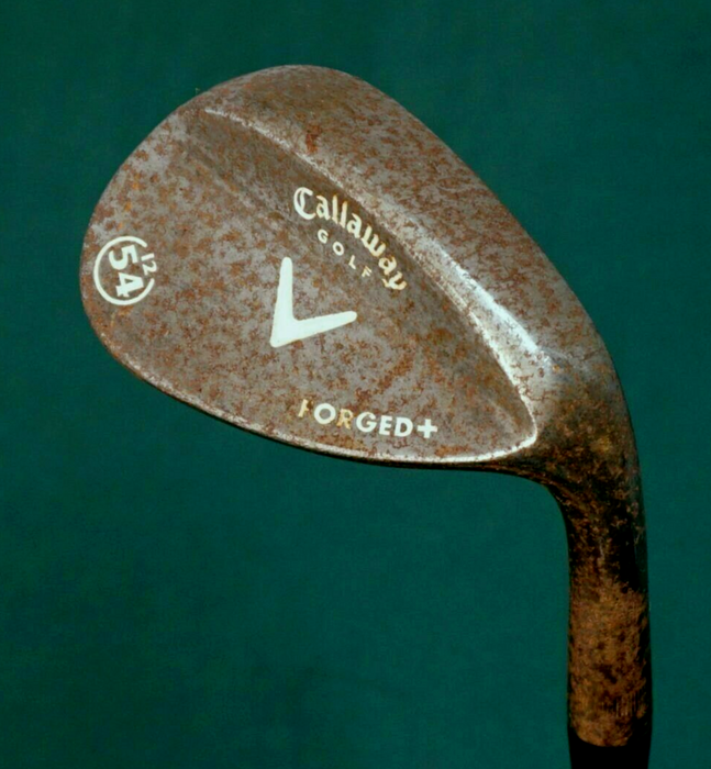 Callaway Rusty Raw Forged+ 54° Sand Wedge Regular Steel Shaft Black Widow Grip
