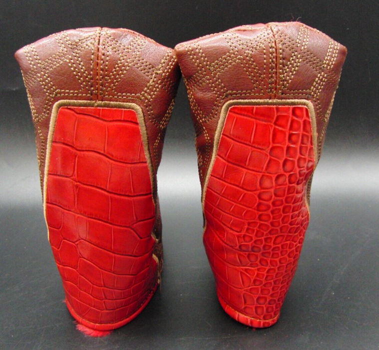 Luxury PSYKO GOLF Croc-Effect Quilted Genuine Leather Putter Embossed Head Cover