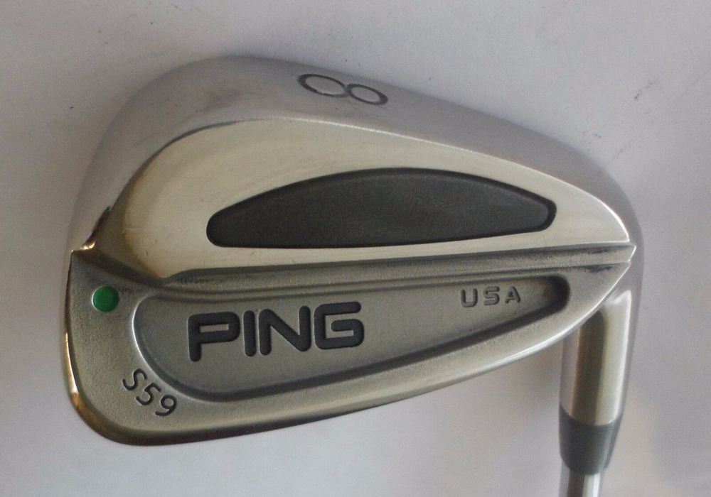 PING S59 Green Dot 8 IRON   Dynamic Gold S400 Stiff Steel Shaft, Lamkin Grip