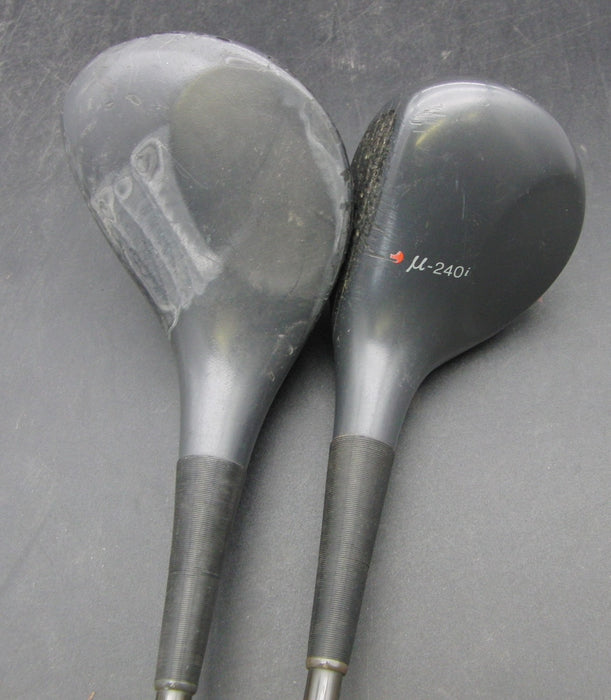 Set of 2 PRGR U-240i 4-Wood + Driver Regular Graphite Shafts Black Grips