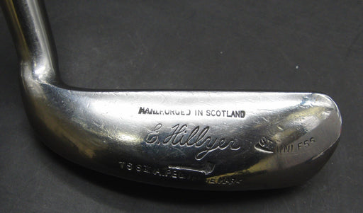 E.Hillyer Hand Forged Putter Steel Shaft 89cm Length Brown Grip