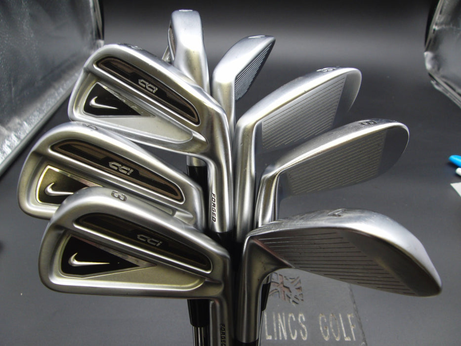 Set of 8x Nike CCi Forged Irons 3-PW Extra Stiff Steel Shafts GolfPride Grips*