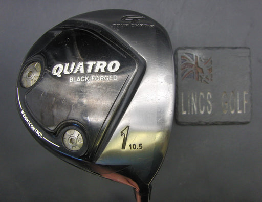 Tour Champ Quatro Black Forged 10.5° Driver Extra Stiff Graphite Shaft OMG Grip