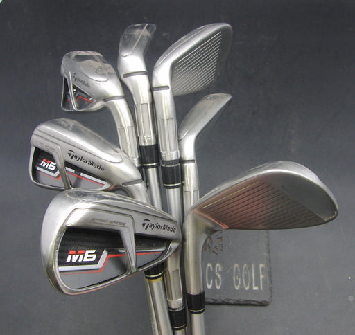 Set of 7x TaylorMade M6 5-PW + AW Irons Stiff Graphite Shafts TaylorMade Grips*