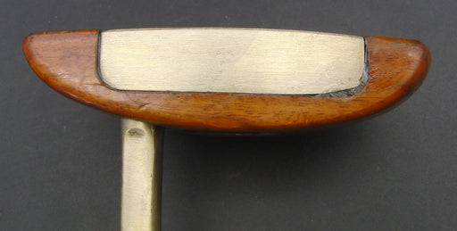 Pebble Beam Woodie Golf Design Putter Wood Shaft 89cm Length Orange Grip
