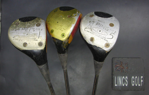 Set of 3 Ping Eye 2 3-Wood + 5-Wood + Driver Regular Steel Shafts Ping Grips