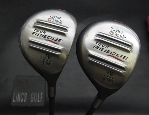 Set of 2 TaylorMade Tour Rescue 13° + 16° Woods Regular Graphite Shafts