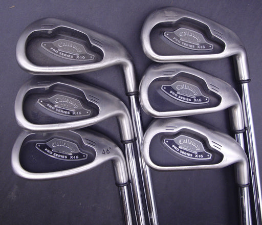 Set of 6x Callaway Steelhead Pro Series X-16 Irons 5-PW Stiff Steel Shafts