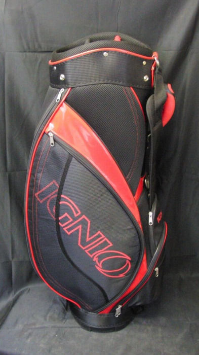 Japanese 5 Division Ignio Black & Red Tour Trolley Cart Golf Bag