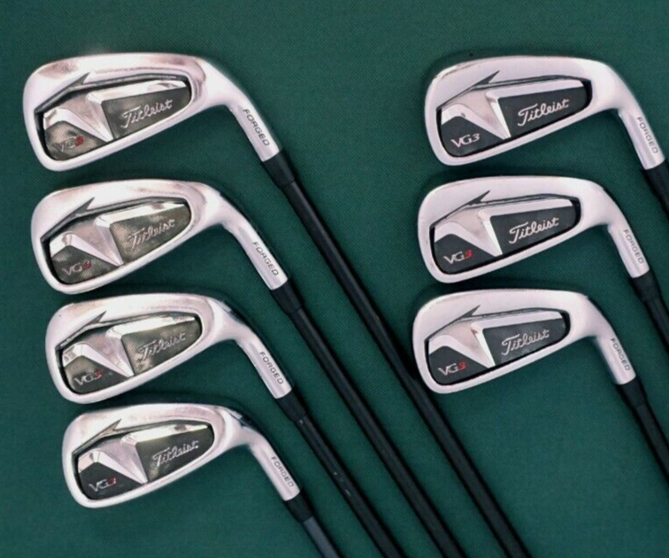 Set of 7 x Titleist VG3 Forged Irons 4-PW Regular Graphite Shafts Mixed Grips